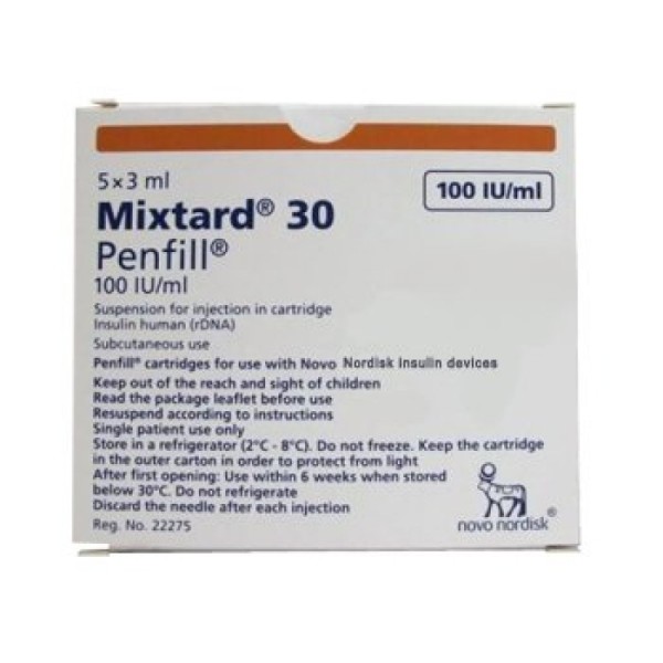 Mixtard 30 Penfill 100 IU Novo Nordisk