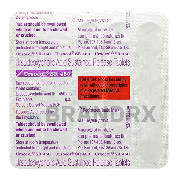 Ursocol SR 450 mg Sun Pharmaceuticals Industries
